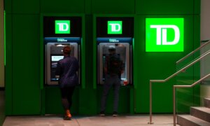 People use a TD Bank ATM in downtown Ottawa on Thursday, July 3, 2025.