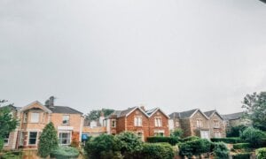 A row of homes in a suburban neighbourhood