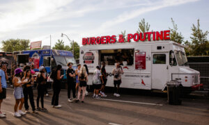 A food truck with poutine